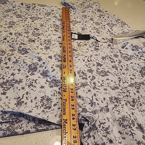 NWT Pd&co Paper Denim & Company Mens 4x Button Shirt Blue Gray Stretch - Picture 6 of 7